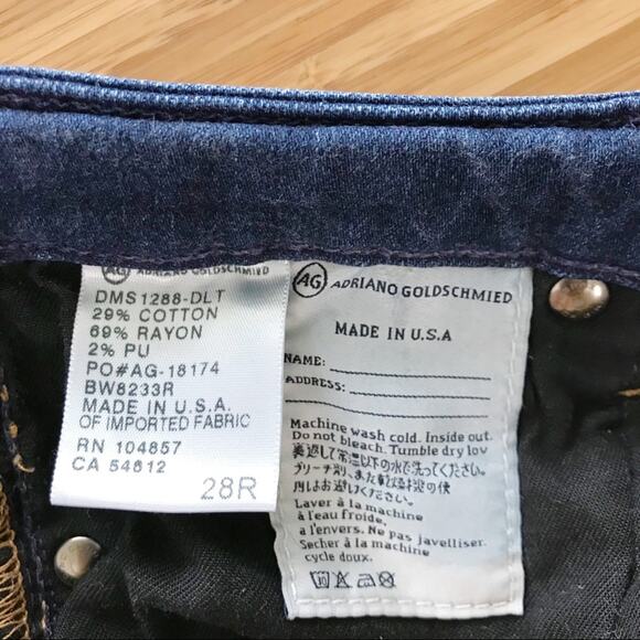 AG Adriano Goldschmied Womens 28 The Legging Super Skinny Delight Dark Wash - Picture 7 of 8